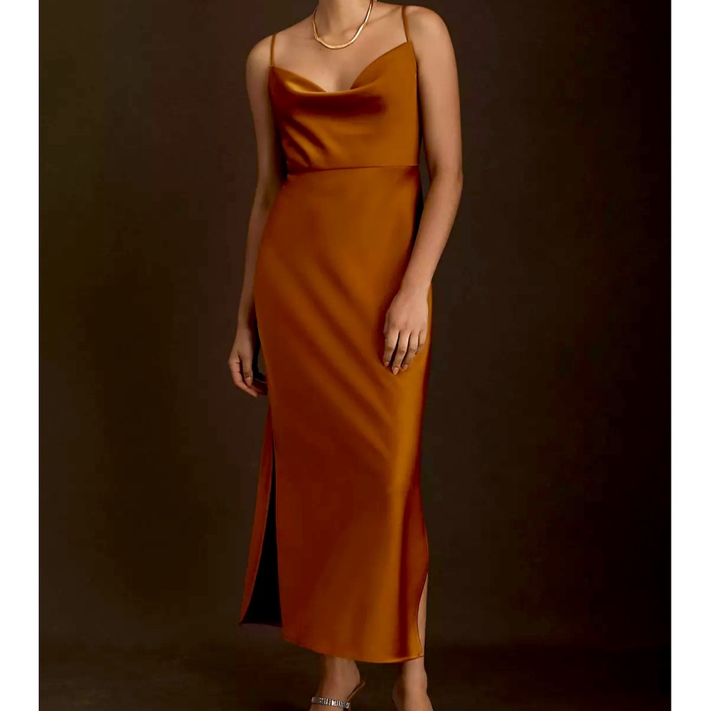 Rust colored BHLDN bridesmaid dress. Worn once. Needs to be dry cleaned still.